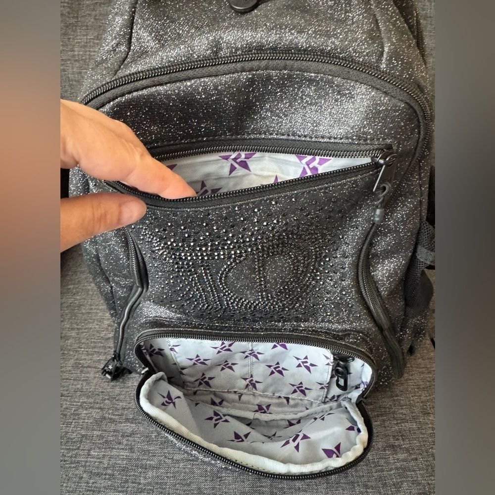 Rebel Athletic Dream Bag – Large, Black with Black Zipper and Black Crystals - Picture 12 of 15